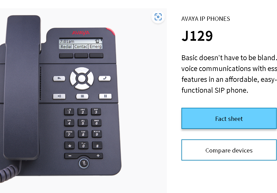 Avaya IP Phone J129