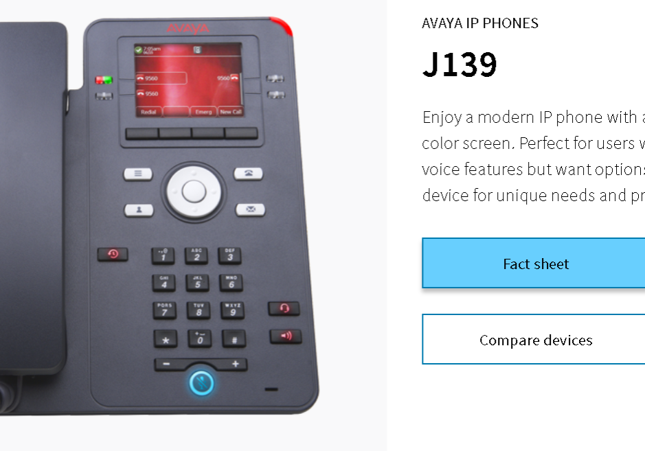 Avaya IP Phone J139